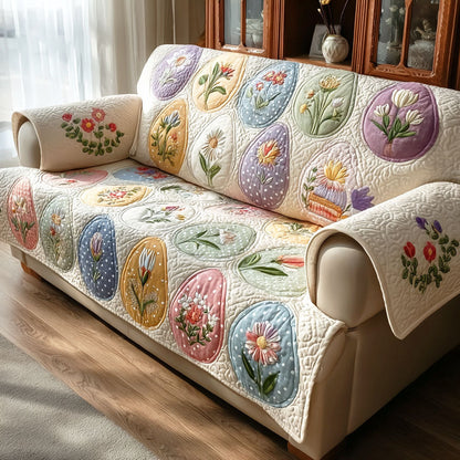 Pastel Egg Day Quilted Sofa Cover NCU0NTD1570