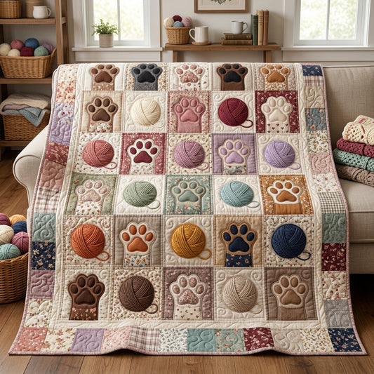Pastel Paws Quilted Blanket NCU0NTV1135