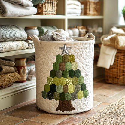 Patch Pine Quilted Laundry Basket NCU0NTV114