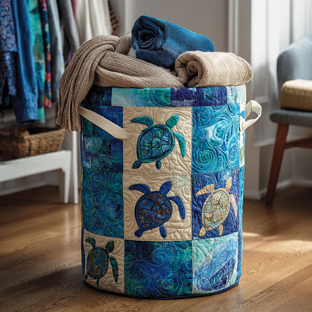 Patch Reef Quilted Laundry Basket NCU0NTV187