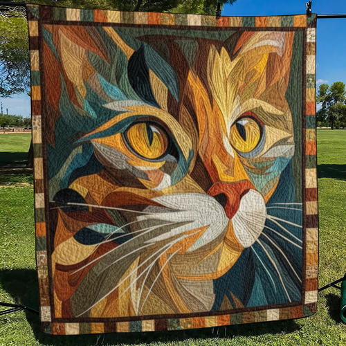 Patchwork Cat Quilted Blanket NCU0NNT1844