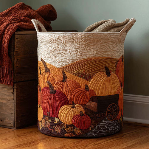 Patchwork Crate Quilted Laundry Basket NCU0NXD021