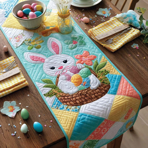 Patchwork Easter Quilted Table Runner NCU0DQQ0426