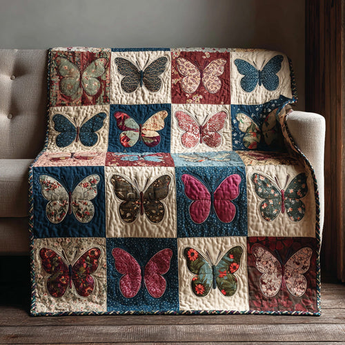 Patchwork Flight Quilted Blanket NCU0LDH482