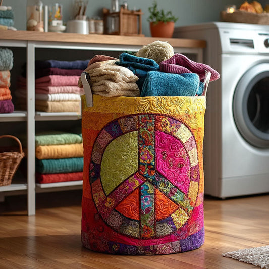 Patchwork Harmony Quilted Laundry Basket NCU0NTV085