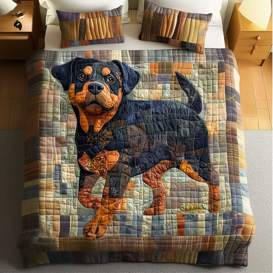 Patchwork Paws Quilt 3-Piece Quilted Bedding Set NCU0NNT747