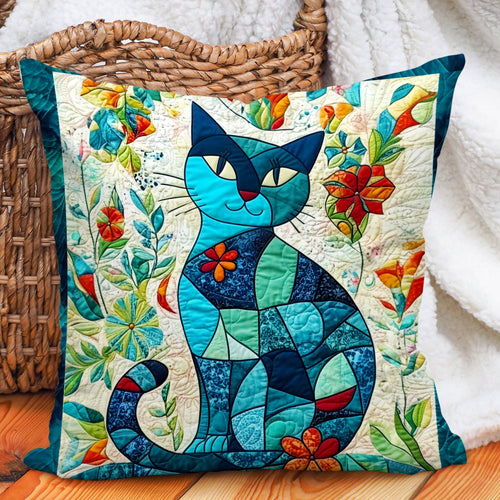 Patchwork Purrfection Quilted Pillow Case NCU0DV991