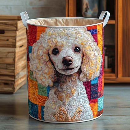 Patchwork Smile Quilted Laundry Basket NCU0NXD657