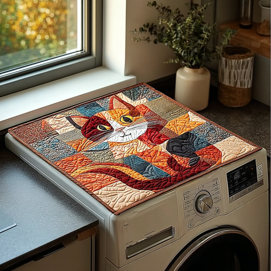 Patchy Cat Quilted Washer and Dryer Cover NCU0DDK781