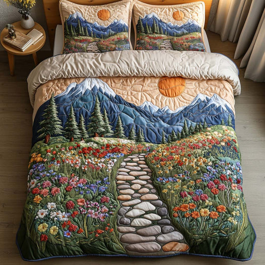 Path of Peace 3-Piece Quited Bedding Set NCU0NNT840