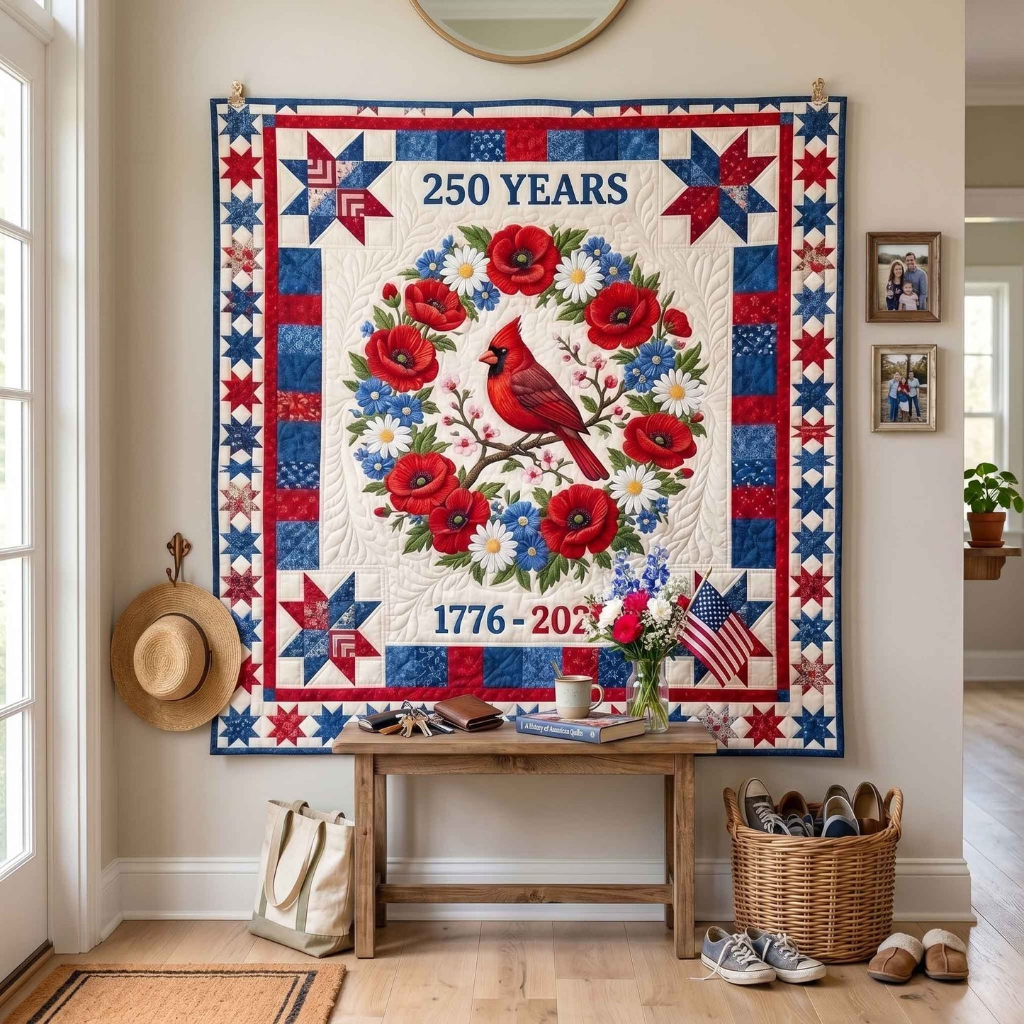 Patriot Cardinal Quilted Blanket NCU0NTD1888