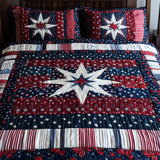Patriot Dream 3-Piece Quilted Bedding Set NCU0NVH898