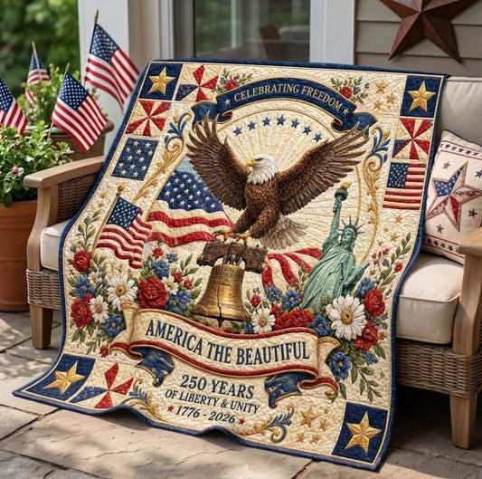 Patriot Glory Commemorative Quilted Blanket NCU0DQQ0865