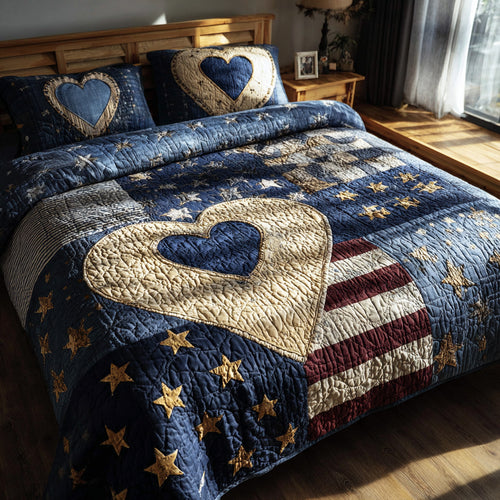 Patriot Heart Spirit 3-Piece Quilted Bedding Set NCU0PVL846