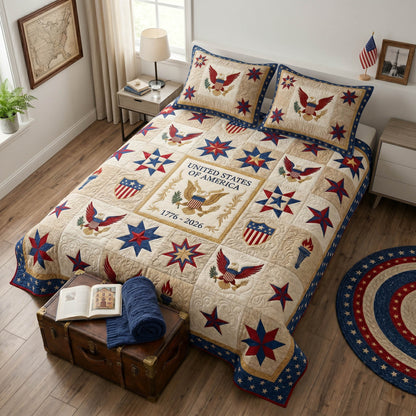 Patriot Heritage 3-Piece Quilted Bedding Set NCU0NTD1892