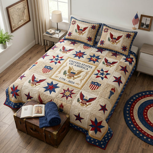 Patriot Heritage 3-Piece Quilted Bedding Set NCU0NTD1892