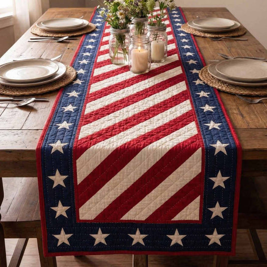 Patriot Lines Quilted Table Runner NCU0NXD1697