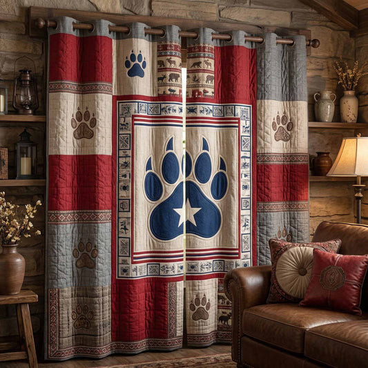 Patriot Paw Quilted Curtains NCU0NXD1672