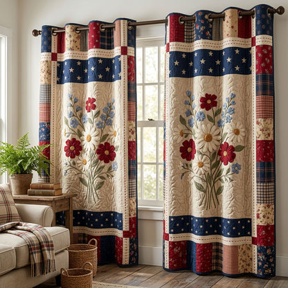 Patriot Petals Quilted Curtains NCU0NTD1781