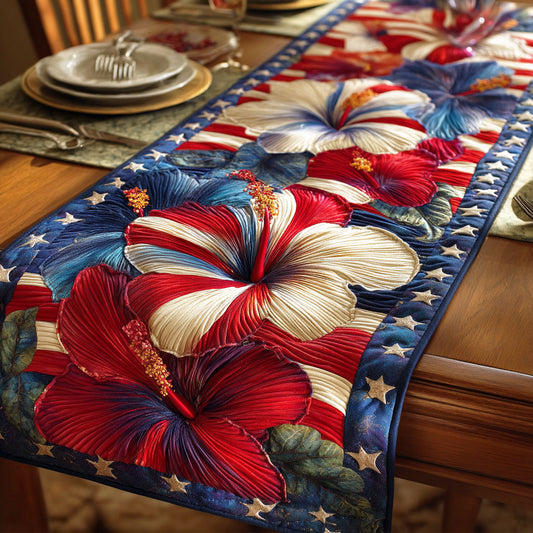 Patriot Petals Quilted Table Runner NCU0NTD1748
