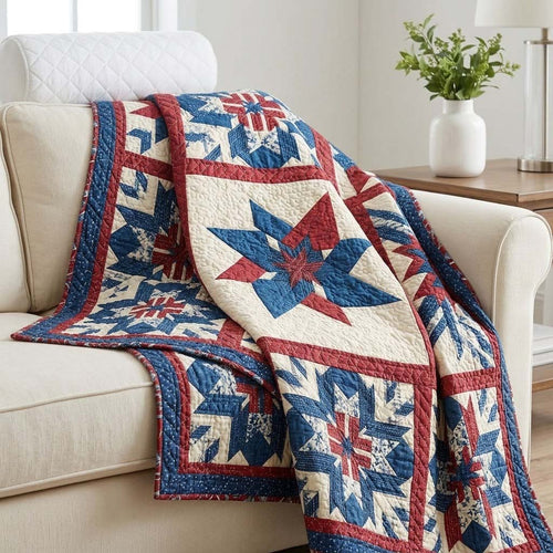 Patriot Plaid Quilted Blanket NCU0DQQ0537