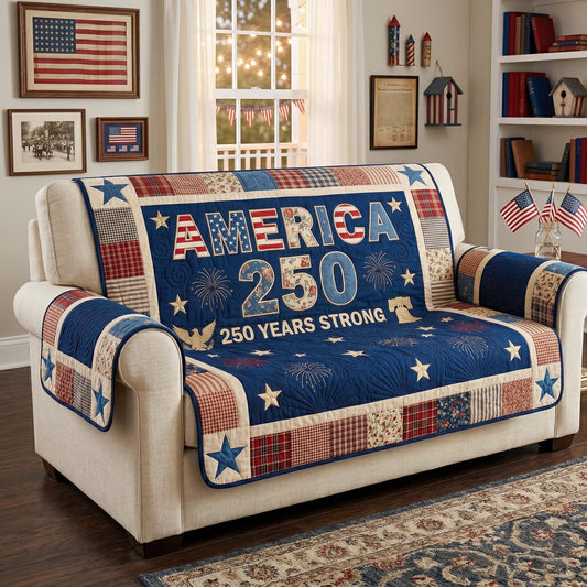 Patriot Pride 250 Quilted Sofa Cover NCU0HNH1044