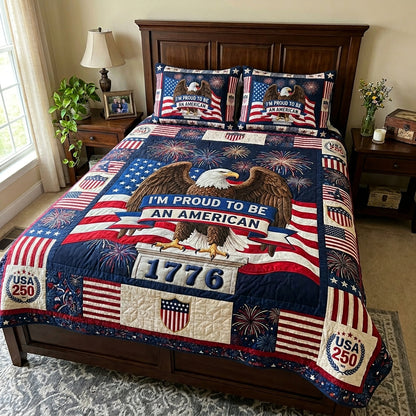 Patriot Pride 3-Piece Quilted Bedding Set NCU0DV2182