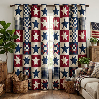 Patriot Star Quilted Curtains NCU0NTD1771