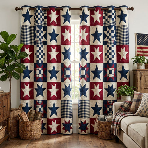 Patriot Star Quilted Curtains NCU0NTD1771