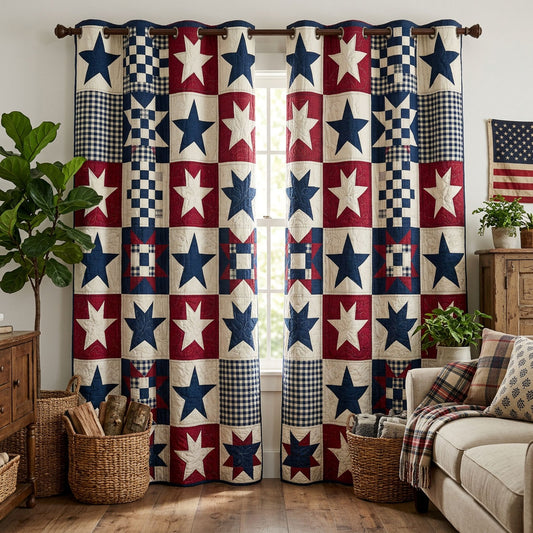 Patriot Star Quilted Curtains NCU0NTD1771