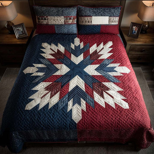 Patriot Starburst 3-Piece Quilted Bedding Set NCU0DQQ0287