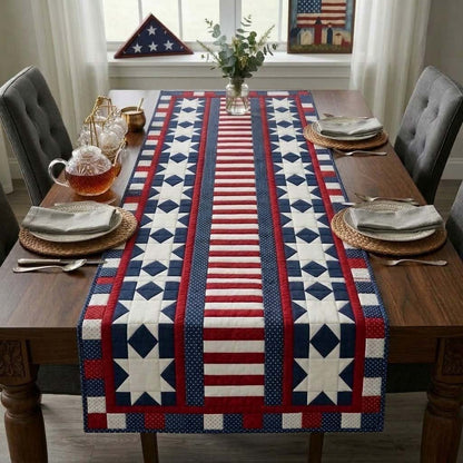 Patriot Stripe Quilted Table Runner NCU0DQQ0655