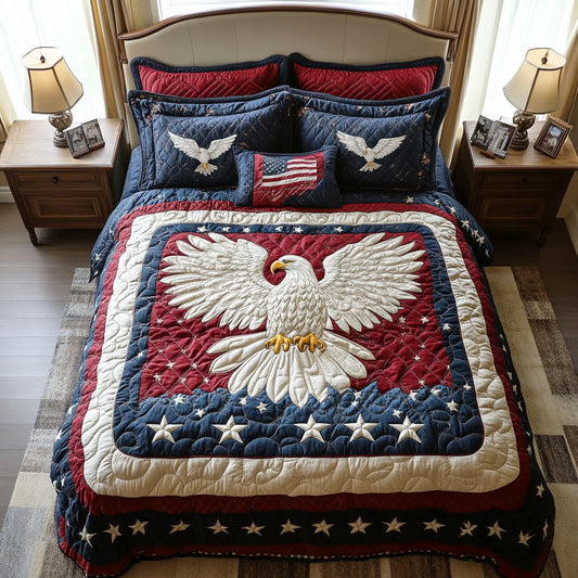 Patriot Wings 3-Piece Quilted Bedding Set NCU0NTD1757