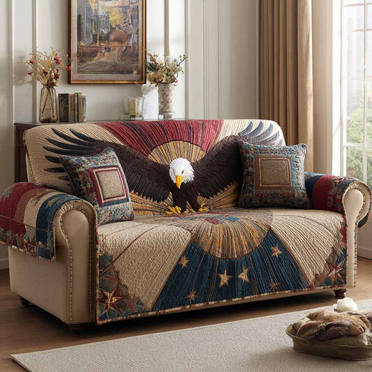 Patriotic Dawn Quilted Sofa Cover NCU0NXD1578