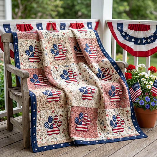 Patriotic Paws Quilted Blanket NCU0NTD1940