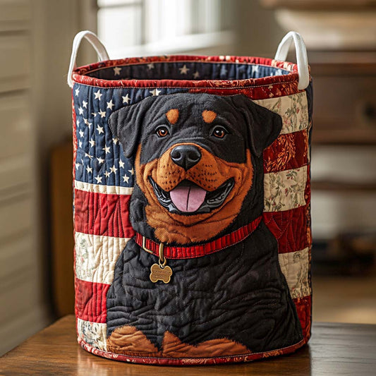 Patriotic Smile Quilted Laundry Basket NCU0NXD579