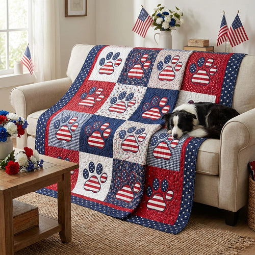 Patriotic Tails Quilted Blanket NCU0NTV1073