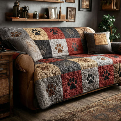 Paw Harmony Quilted Sofa Cover NCU0NNT2830