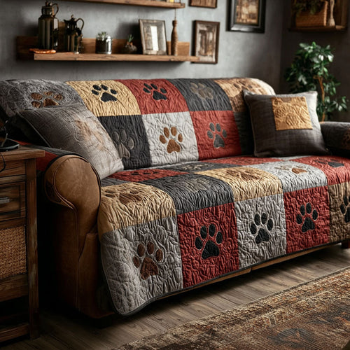 Paw Harmony Quilted Sofa Cover NCU0NNT2830