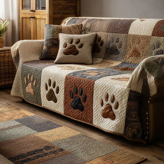 Paw Journey Quilted Sofa Cover NCU0NNT2831