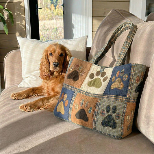 Paw Patchwork Quilted Classic Tote Bag NCU0NNT3161