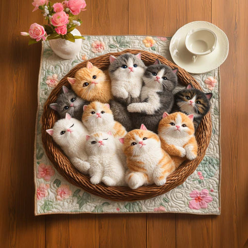 Paw Prints Quilted Table Topper NCU0NNT1115