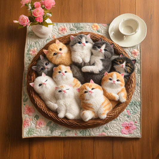 Paw Prints Quilted Table Topper NCU0NNT1115