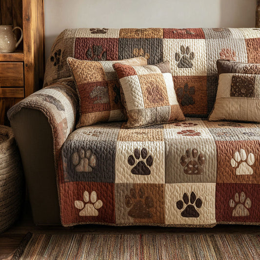 Paw Trails Quilted Sofa Cover NCU0NNT2833