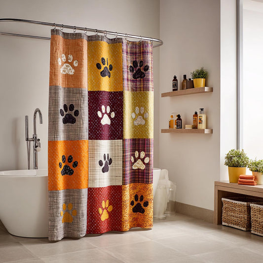 Paw Vibes Shower Curtain NCU0DV1846