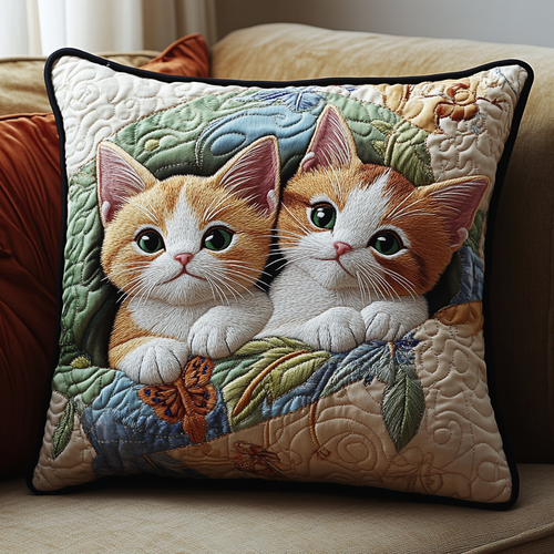 Pawfect Kitten Quilted Pillow Case NCU0TL1084