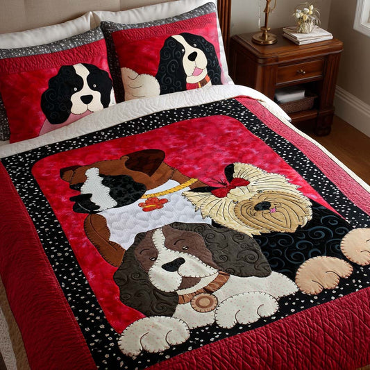 Pawfriend 3-Piece Quilted Bedding Set NCU0NNT2682
