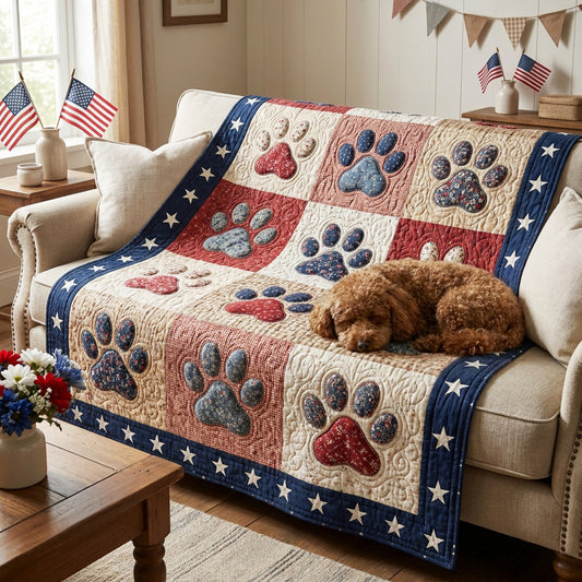 Pawprint Glory Quilted Blanket NCU0NTV1081