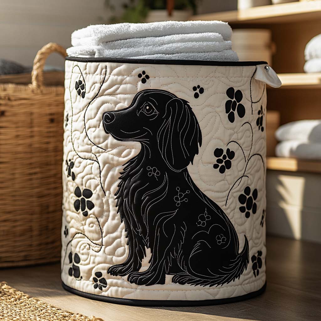 Pawprint Spaniel Quilted Laundry Basket NCU0NXD142