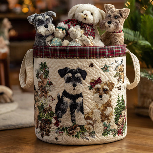 Paws Holly Quilted Laundry Basket NCU0DV1084